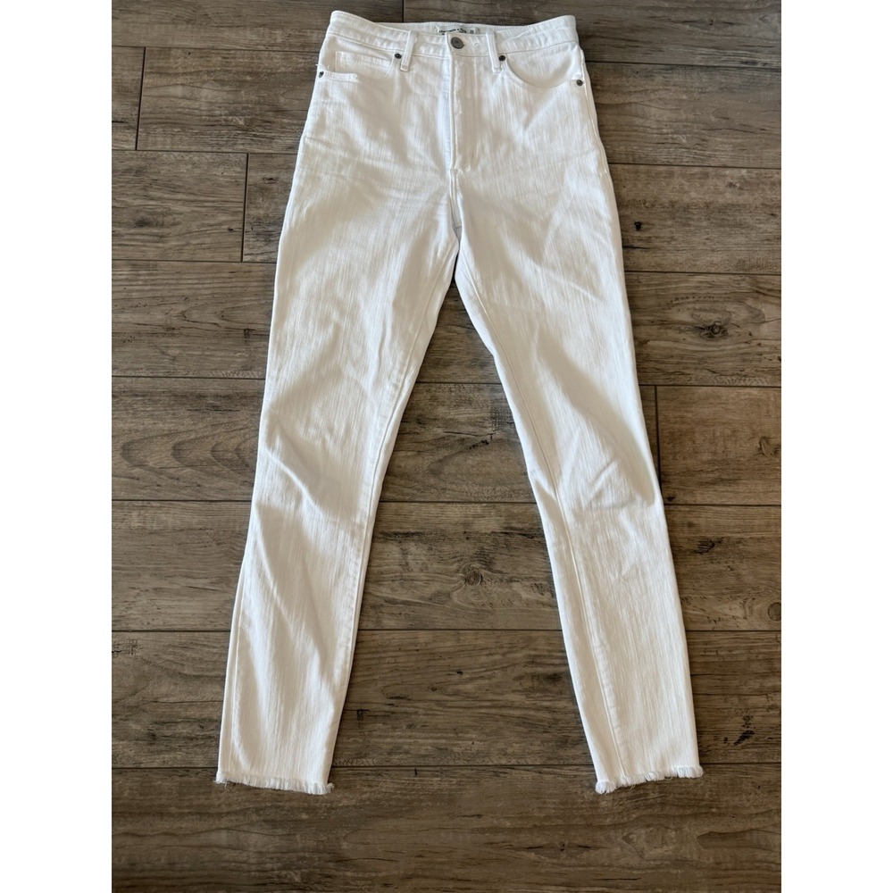 Abercrombie & Fitch Jeans Super Skinny Ankle High Rise Women's 26/2 White